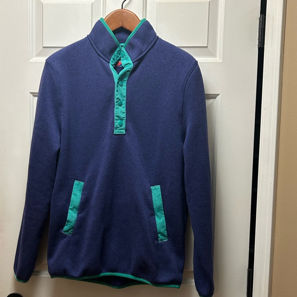 Men's Blue and Green Chubbies Sweater, Size M